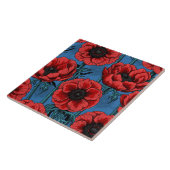 Rode anemontuin tegeltje (Zijkant)