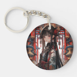 Rode Anime Prinses Tasbedel Sleutelhanger