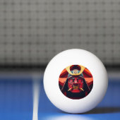 Rode anime-samurai-masker pingpongbal (Net)