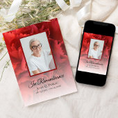 Rode Anjer Bloemen Dood Jubileum Memorial Kaart