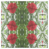 Rode Anjer Bloemen Patroon Stof (Swatch)