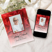 Rode Anjer Bloemen Wonen Begrafenisfeest Kaart