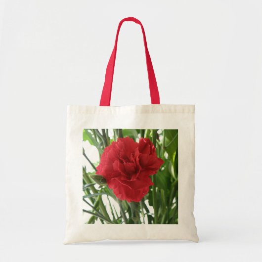 Rode anjer Canvas tas (Voorkant)