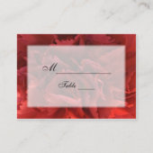 Rode anjer Floral bruiloft Plaatskaartje (Voorkant)