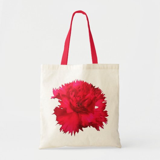Rode anjer Floral Fantasy-Canvas tas (Voorkant)