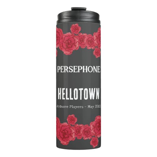 Rode Anjer Grens Water Fles Tumbler (Voorkant)