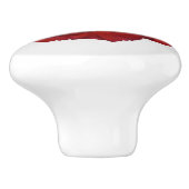 Rode Anjer Keramische Knop (Zijkant)