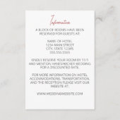 Rode anjer minimalistische bruiloft informatiekaartje (Voorkant)