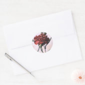 rode anjer ronde sticker (Envelop)