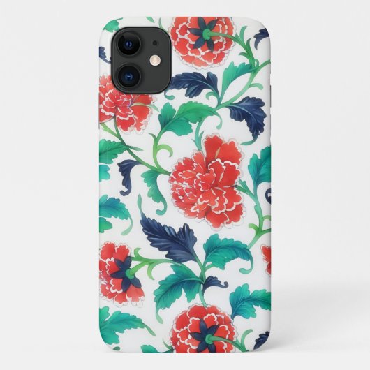 Rode Anjer  stijl Bloemenkunst Case-Mate iPhone Case (Achterkant)