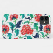 Rode Anjer  stijl Bloemenkunst Case-Mate iPhone Case (Achterkant (horizontaal))