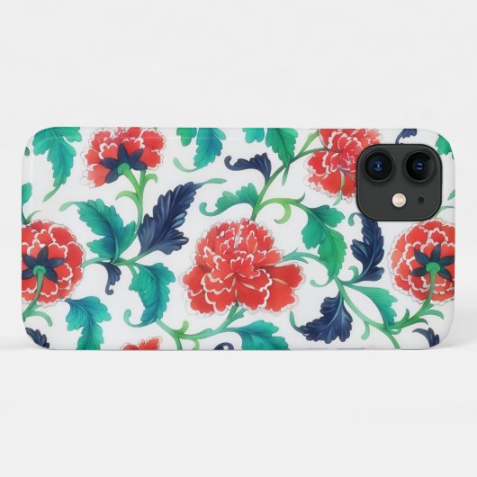 Rode Anjer  stijl Bloemenkunst Case-Mate iPhone Case (Achterkant (horizontaal))