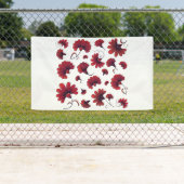 Rode anjer vectorpatroon bloem spandoek (Insitu)