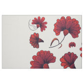 Rode anjer vectorpatroon bloem stof (Fat Quarter)