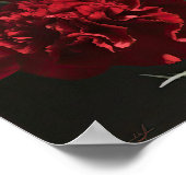 Rode anjers bloemenkunst print Poster (Hoek)