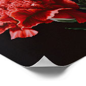 Rode anjers bloemenkunst print Poster (Hoek)