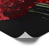 Rode anjers bloemenkunst print Poster (Hoek)