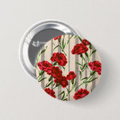 rode anjers in het wild ronde button 5,7 cm (Voorkant /achterkant)