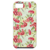 Rode anjers op groen met vlinders Case-Mate iPhone case (Achterkant)