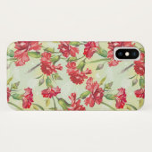 Rode anjers op groen met vlinders Case-Mate iPhone case (Achterkant (horizontaal))