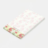 Rode anjers op groen met vlinders post-it® notes (Schuin)
