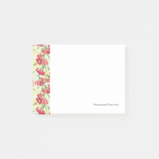 Rode anjers op groen met vlinders post-it® notes (Voorkant)