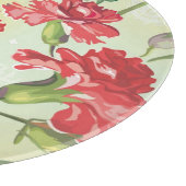 Rode anjers op groen met vlinders snijplank (Hoek)