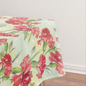 Rode anjers op groen met vlinders tafelkleed (Voorbeeld)