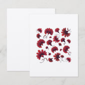 Rode anjnenvectorpatroonventilator bedankkaart (Voorkant / Achterkant)