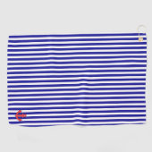 Rode Anker Blauwe Strepen Golf Handdoek (Horizontaal)
