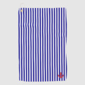 Rode Anker Blauwe Strepen Golf Handdoek (Voorkant)