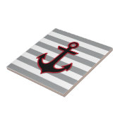 Rode anker, bootanker, scheepsanker, strips tegeltje (Zijkant)