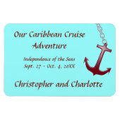 Rode Anker HAT Stateroom Deurmarkering Magneet (Horizontaal)