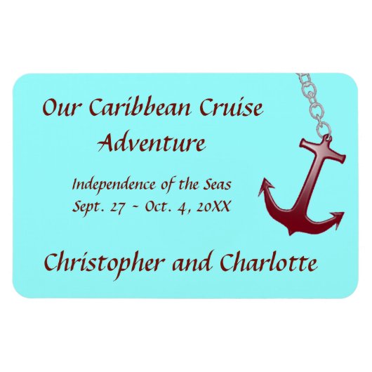 Rode Anker HAT Stateroom Deurmarkering Magneet (Horizontaal)