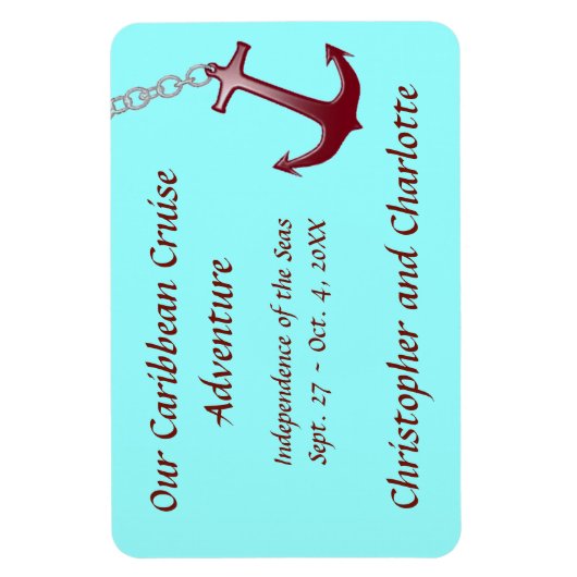 Rode Anker HAT Stateroom Deurmarkering Magneet (Verticaal)