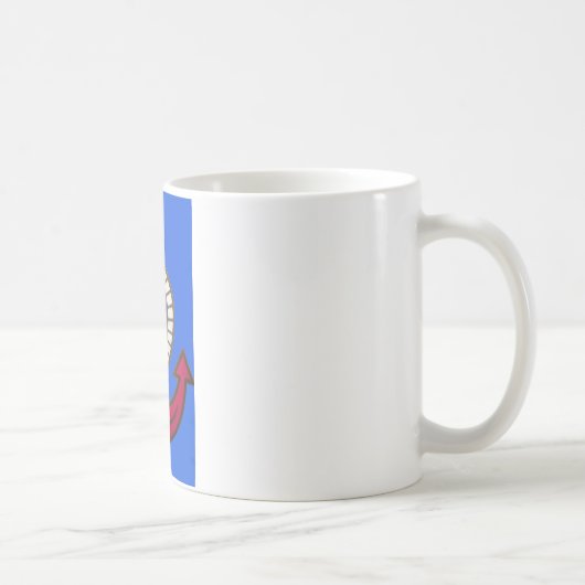 Rode Anker Kunstprint Koffiemok (Rechts)