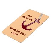 Rode Anker Stateroom Deurmarkering Magneet (Linkerzijde)