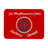 Rode Ankers wegen Stateroom Deur Marker Magneet (Horizontaal)