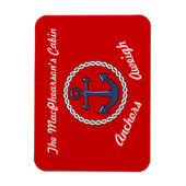 Rode Ankers wegen Stateroom Deur Marker Magneet (Verticaal)