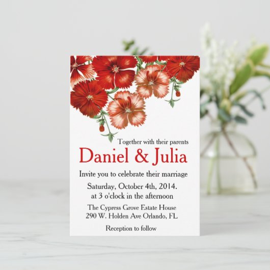 Rode annatie Weddenschap Kaart (Staand voorkant)