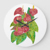 Rode Anthurium bloemen Grote Klok (Voorkant)