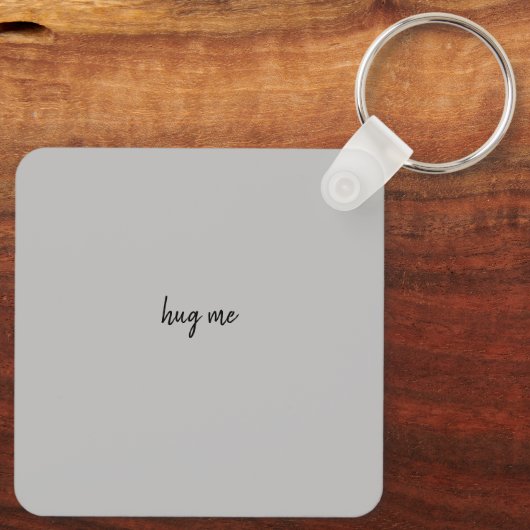 Rode Anthurium bloemen Sleutelhanger (Achterkant)