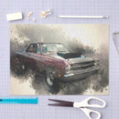 rode Antiek auto-ontkoppeling Tissuepapier (Craft)