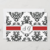 Rode Antiek Elegant Wedding Uitnodiging (Voorkant)