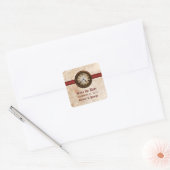 Rode Antiek sparen de Stickers van de Datum (Envelop)