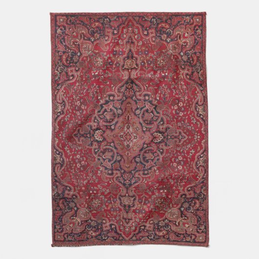 Rode Antiek tapijt Theedoek (Verticaal)