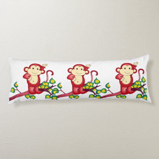 Rode apen Dierenlichaam Pillow Lichaamskussen (Achterkant)