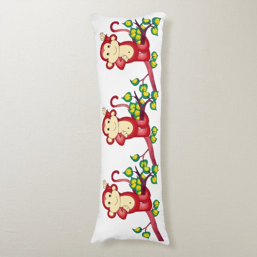 Rode apen Dierenlichaam Pillow Lichaamskussen (Voorkant Verticaal)