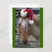 Rode Appaloosa met Santa Hat Feestdagenkaart (Voorkant / Achterkant)