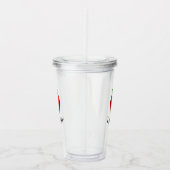 Rode appel acryl drinkbeker (Rechts)